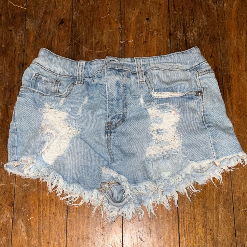 Wild Fable Light Blue Distressed Jean Shorts